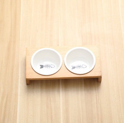 Fashion Elevated Cat & Dog Feeders – Ceramic Food & Water Bowls with