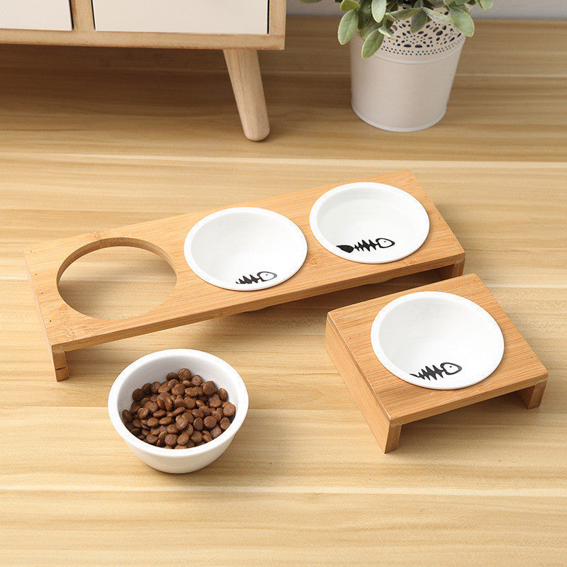 Fashion Elevated Cat & Dog Feeders – Ceramic Food & Water Bowls with