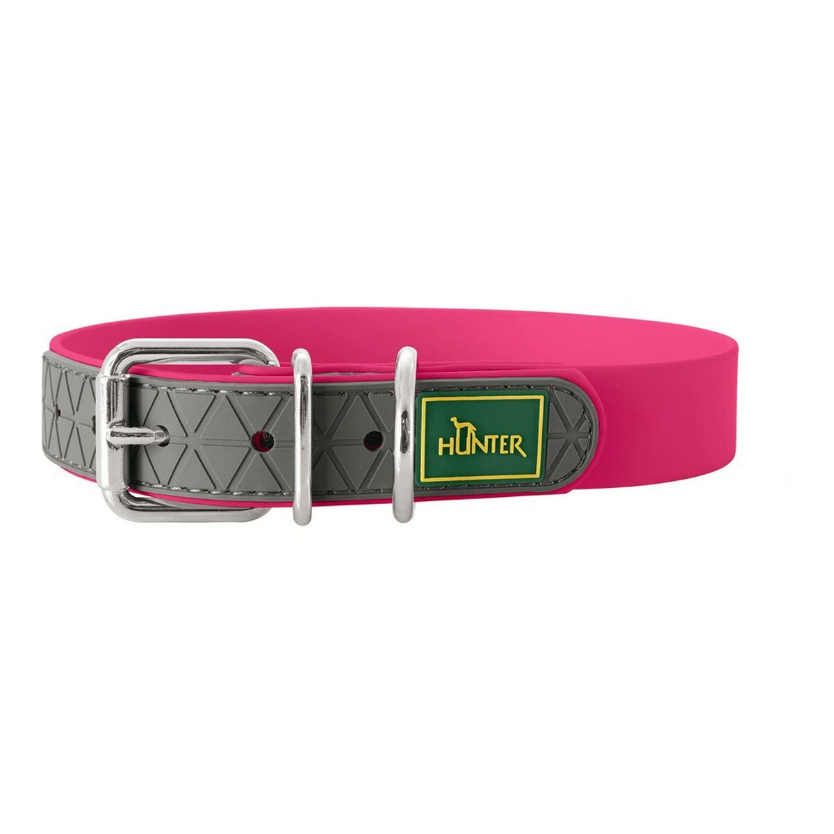 Zgardă pentru câini Hunter Convenience Pink, mărimea M/L (42–50 cm)