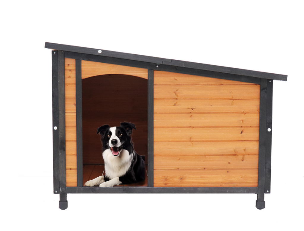 46'Dog House Outdoor & Indoor  Wooden Dog Kennel for Winter with